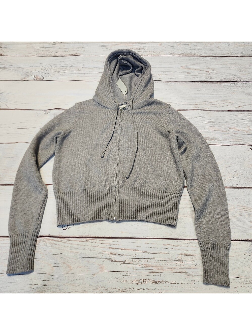 Aeropostale Gray Hooded Zip-Up Sweater XL NWT